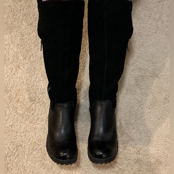 Lucky Brand Lug Sole Knee High Boots, Zip and Buckle Closure, Like New - Picture 4 of 16